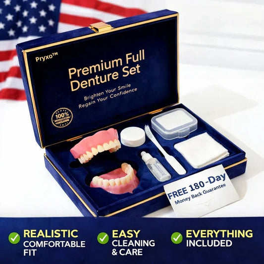 SPRIXON Company's Anniversary Celebration: 70% OFF! ⏰Pryxo™ Medical Full Denture with Strong Suctiond🦷Obtain American Dental Association (ADA) Certification